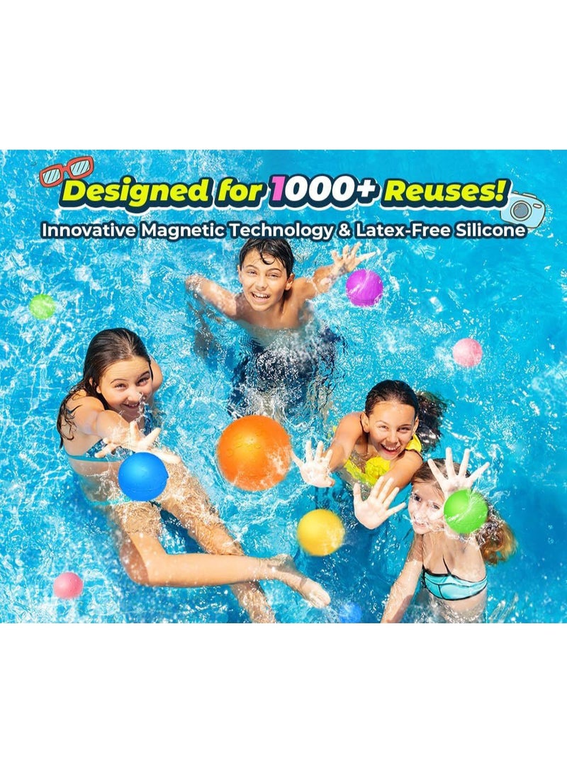 Water Balloons Reusable 25 PCS Soft Silicone Water Splash Ball for Kids School Self-Sealing Refillable Water Ballfor Kids Adults Fun Water Fight Game Summer Swimming Pool Party Supplies - Image 5